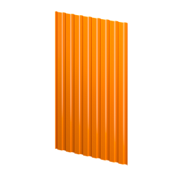 Профнастил С20 1150/1100x0,4 мм эконом, 2011 насыщенный оранжевый глянцевый