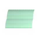 Металлосайдинг Блок хаус 383/355x0,5 мм, 6019 бело-зеленый глянцевый