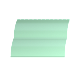 Металлосайдинг Блок хаус 383/355x0,4 мм, 6019 бело-зеленый глянцевый