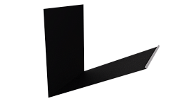 Планка примыкания верхняя к трубе фальц 250x210 мм, 9005 черный янтарь матовый