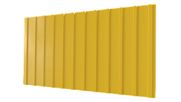 Профнастил С10 1170/1100x0,4 мм эконом, 1018 цинково-желтый глянцевый