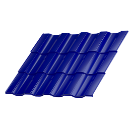 Металлочерепица Геркулес 25 1200/1150x0,45 мм, 5002 ультрамариново-синий глянцевый