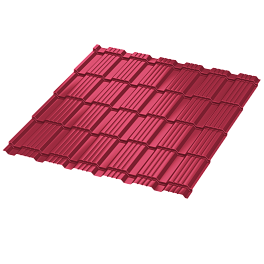 Металлочерепица Каскад 1185/1150x0,45 мм, 3005 винно-красный глянцевый