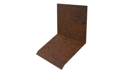Планка примыкания верхняя к стене фальц 150x130x20 мм, Картэн