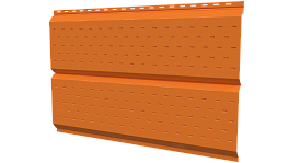 Софит Л-брус перфорированный 264/241x0,45 мм, 2011 насыщенный оранжевый