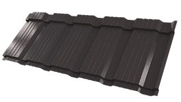 Металлочерепица Каскад 1185/1150x0,5 мм, RR32/8019Г серо-коричневый глянцевый