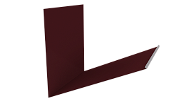 Планка примыкания верхняя к трубе фальц 250x210 мм, 3005 винно-красный глянцевый