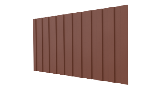 Профнастил С8 1200/1150x0,5 мм, 8004 медно-коричневый матовый