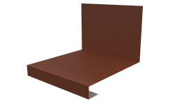 Планка примыкания нижняя к трубе фальц 140x200 мм, 8004 медно-коричневый матовый