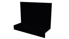 Примывание боковое фальц 25x65x130 мм, 9005 черный янтарь глянцевый
