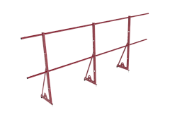 Ограждение ECONOM d-25 (круг) H-1200/3,0м универ (2 трубы) ТУ, 3005 винно-красный матовый