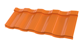 Профиль Орион 30 1200/1150x0,45 мм, 2011 насыщенный оранжевый глянцевый