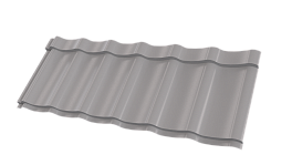 Металлочерепица Супермонтеррей 1180/1100x0,5 мм, 9006 бело-алюминиевый глянцевый