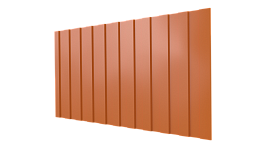 Профнастил С8 1200/1150x0,3 мм, 2011 насыщенный оранжевый глянцевый