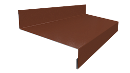 Отлив простой 20х70х20 мм, 8017 шоколадно-коричневый глянцевый