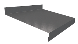 Отлив простой 20х150х20 мм, 7040 серое окно глянцевый