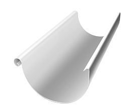 Желоб полукруглый 125x3000 мм, 9003 сигнальный белый