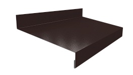 Отлив простой 20х100х20 мм, 8019 серо-коричневый глянцевый