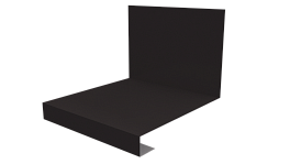 Планка примыкания нижняя к трубе фальц 140x200 мм, 8019 серо-коричневый глянцевый