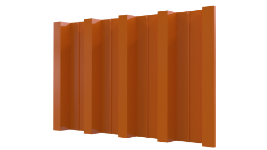Профнастил Н60 902/845x0,45 мм, 2011 насыщенный оранжевый глянцевый