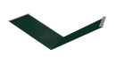 Планка ендовы нижняя 298x298x2000 мм, 6005 зеленый мох глянцевый