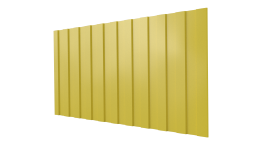 Профнастил С8 1200/1150x0,4 мм эконом, 1018 цинково-желтый глянцевый