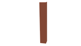 Планка угла наружного 30x30x2000 мм, 8004 медно-коричневый глянцевый