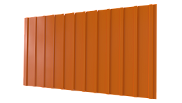 Профнастил С10 1170/1100x0,65 мм, 2011 насыщенный оранжевый глянцевый