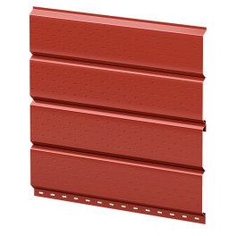 Софит Л-брус перфорированный 264/241x0,4 мм, 3009 оксид красный глянцевый