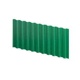 Профнастил С21 1051/1000x0,3 мм, 6029 мятно-зеленый глянцевый