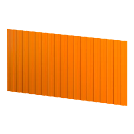 Профнастил С8 1200/1150x0,35 мм, 2011 насыщенный оранжевый глянцевый