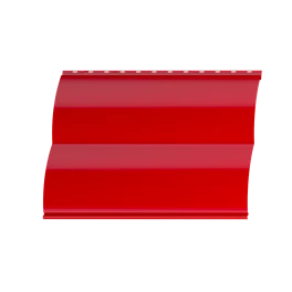 Металлосайдинг Блок хаус 383/355x0,5 мм, 3020 транспортный красный глянцевый