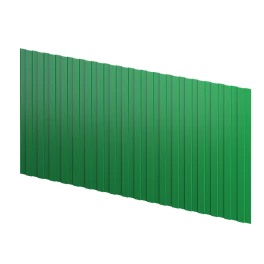 Профнастил С8 1200/1150x0,65 мм, 6002 лиственно-зеленый глянцевый