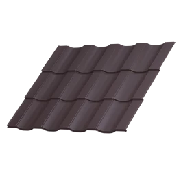 Металлочерепица Геркулес 30 1200/1150x0,5 мм, 8017 шоколадно-коричневый матовый