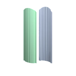 Штакетник Европланка Престиж 131x0,45 мм, 6019 бело-зеленый глянцевый