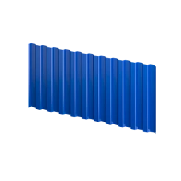 Профнастил С21 1051/1000x0,5 мм, 5005 сигнальный синий глянцевый