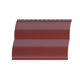 Металлосайдинг Блок хаус 383/355x0,4 мм, 3009 оксид красный глянцевый