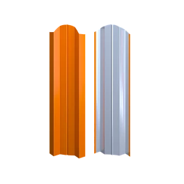 Штакетник Евротрапеция 117x0,5 мм, 2011 насыщенный оранжевый