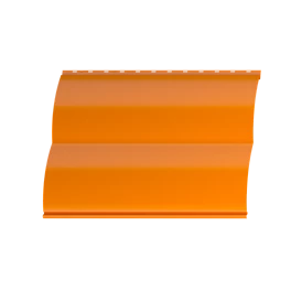 Металлосайдинг Блок хаус 383/355x0,4 мм, 2011 насыщенный оранжевый