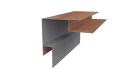Планка угла наружного сложная Блок-хаус 110x110x2000 мм, Золотой орех 3D
