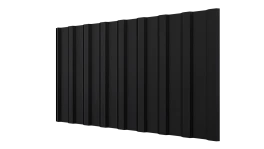 Профнастил С20R 1150/1100x0,5 мм, 9005 черный янтарь стальной бархат