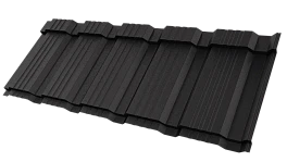 Металлочерепица Каскад 1195/1130x0,5 мм, 9005 черный янтарь матовый