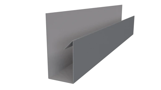 Планка П-образная Блок-хаус 30x30x2000 мм, 7040 серое окно глянцевый
