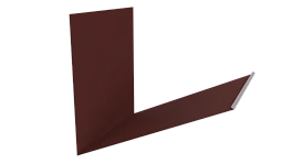 Планка примыкания верхняя к трубе фальц 250x210 мм, 3009 оксид красный матовый