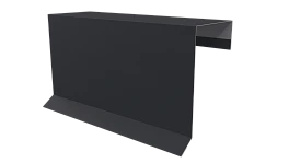 Планка торцевая фальц 65x97 мм, 7024 графитовый серый PUR Pruf