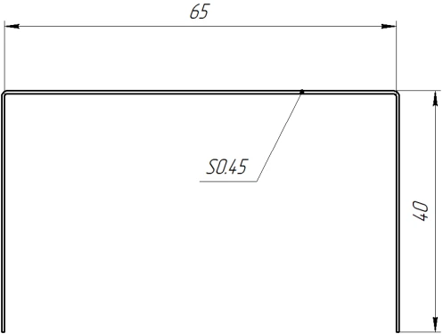 Крышка 40x65x40 мм, 7035 светло-серый глянцевый