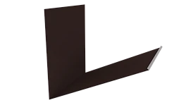Планка примыкания верхняя к трубе фальц 250x210 мм, 8017 шоколадно-коричневый глянцевый