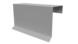 Планка торцевая фальц 65x97 мм, 9003 сигнальный белый глянцевый