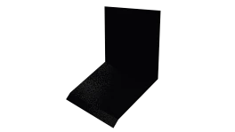 Планка примыкания верхняя к стене фальц 150x130x20 мм, 9005 черный янтарь глянцевый