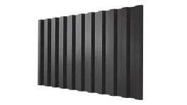 Профнастил С21 1051/1000x0,4 мм, 8019 серо-коричневый глянцевый